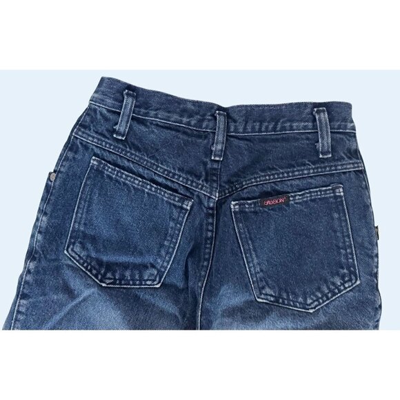 Vintage SASSON Exposed Button Fly High Waisted Jeans 80s / 90s Sz 24 - Picture 6 of 8